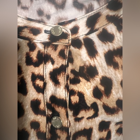 Anne Klein Leopard-Print Blouse — Brown & Black - Picture 6 of 9